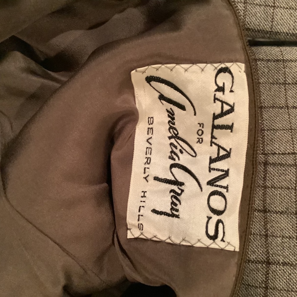 Vintage Amelia Gray couture GALANOS wool dress size 8 unworn, excellent - Picture 8 of 11